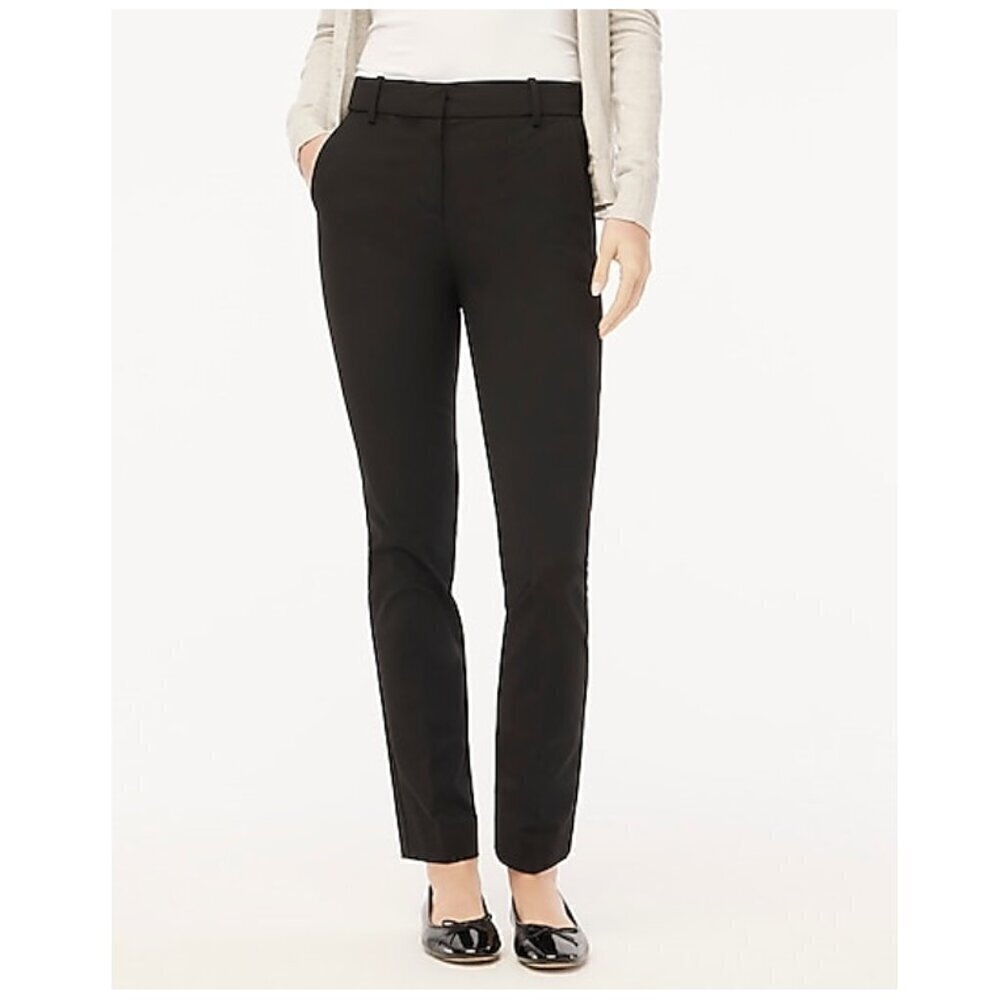 J. Crew Slim Fit Full Length Trouser Pants Black Size 6/S NWT